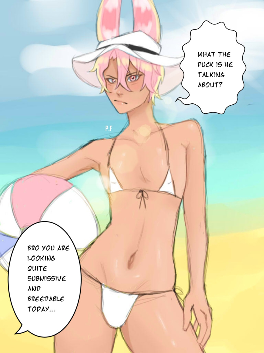 Rule 34 – beach beach ball bikini bunny boy bunny ears furry gay nekomimi phsenpai sona (oc) yaoi | 6742025