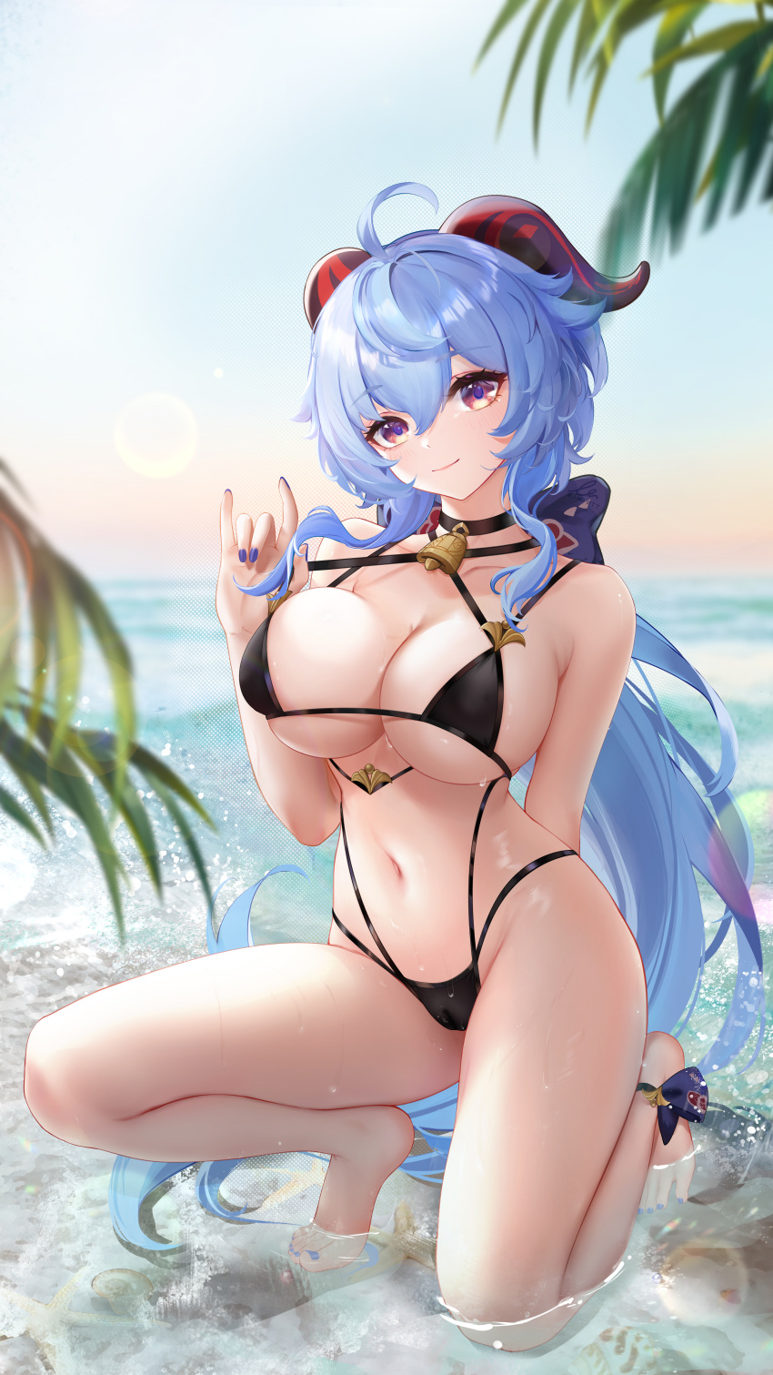 Rule 34 – 1girls 2022 absurd res ahoge beach bell choker bikini blue bikini blue hair breasts choker cleavage female female only ganyu (genshin impact) genshin impact hips horns huge breasts large filesize liao (artist) light-skinned female light skin liu liaoliao long hair outdoors purple eyes slim waist smile swimsuit thick thighs thighs water wet wide hips | 6663676