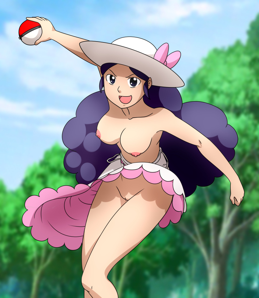 Rule 34 – 1girls alternate version available breasts breasts out dress dress up female female only hat lady (pokemon) lady (pokemon dppt) light-skinned female light skin misaeldm naked npc trainer open mouth pokéball pokeball pokemon purple eyes purple hair pussy vagina variant | 6586632