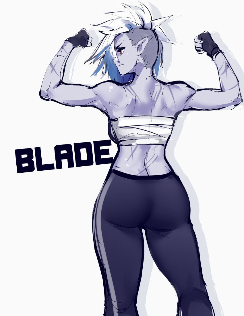 Rule 34 – absurd res alien alien girl alien humanoid ass back back view big butt blade (bladechan28) bladechan28 chest wrapping chest wraps elf ears fit fit female grey body grey skin hi res larger male legs long ears pink eyes pointy ears pose posing punk punk girl punk hair scar scarred scars scars all over scars on back sharp ears shaved side showing off thick thick thighs thighs tomboy toned wrappings wraps | 6486735