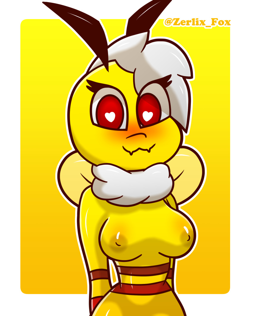 Rule 34 – <3 eyes 1girls 2022 2d (artwork) 3:4 :3 absurd res antennae (anatomy) anthro arched back arthropod ass bedroom eyes bee biped border breasts curvy figure digital media (artwork) english text eyelashes eyeliner female heart hi res honny (zerlix fox) hymenopteran insects love makeup markings mostly nude narrowed eyes nude nude female red eyes seductive shaded short stack shortstack signature simple background small waist smile solo standing text thin eyebrows tuft white border wide eyed wings yellow body zerlix fox | 6700195