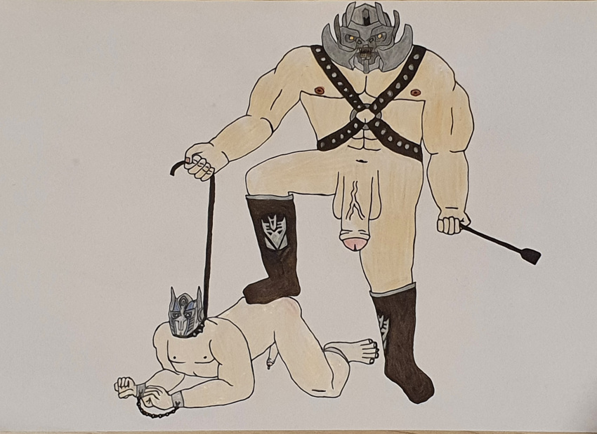 Rule 34 – autobot bad art bondage boots decepticon dominance forced gay gay bdsm handcuffs humiliation leash and collar leather leatherboots male male only master megatron optimus prime penis size difference slave submission transformers transformers prime | 6878500
