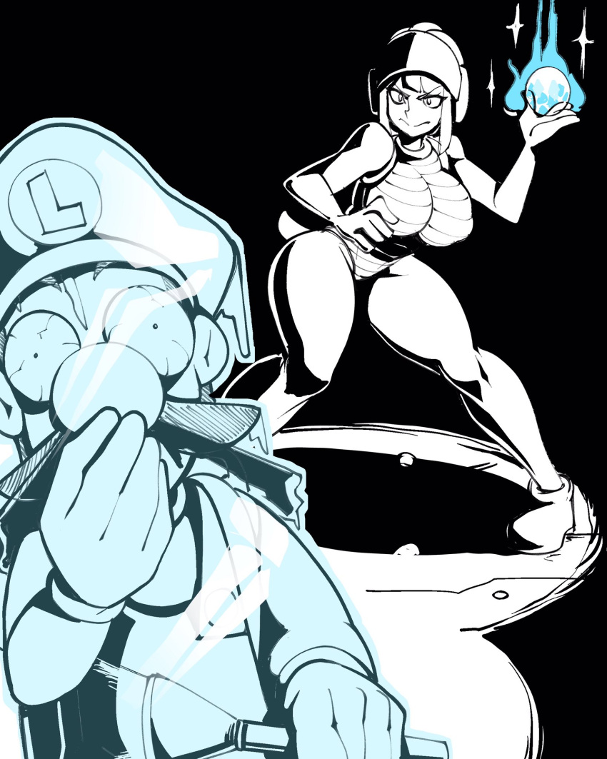 Rule 34 – 1boy 1girls 2019 big breasts black and white black background curvy flashlight frozen helmet ice ice bros. ice brosette leotard luigi luigi’s mansion mario (series) new super mario bros. u deluxe nintendo nisego tail thick thighs trapped in ice voluptuous wide hips | 6537225
