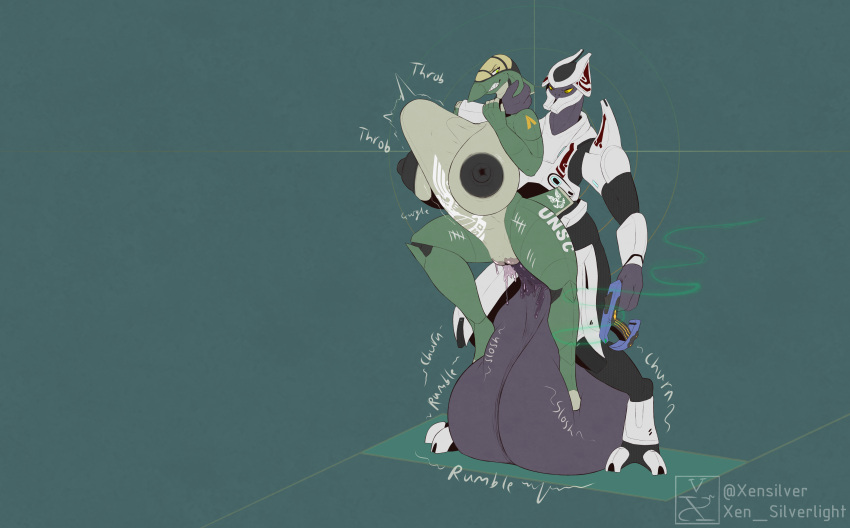 Rule 34 – aeromorph halo (series) hyper balls hyper breasts hyper penis pectoral bulge penis sangheili stomach bulge xen silverlight | 6612396