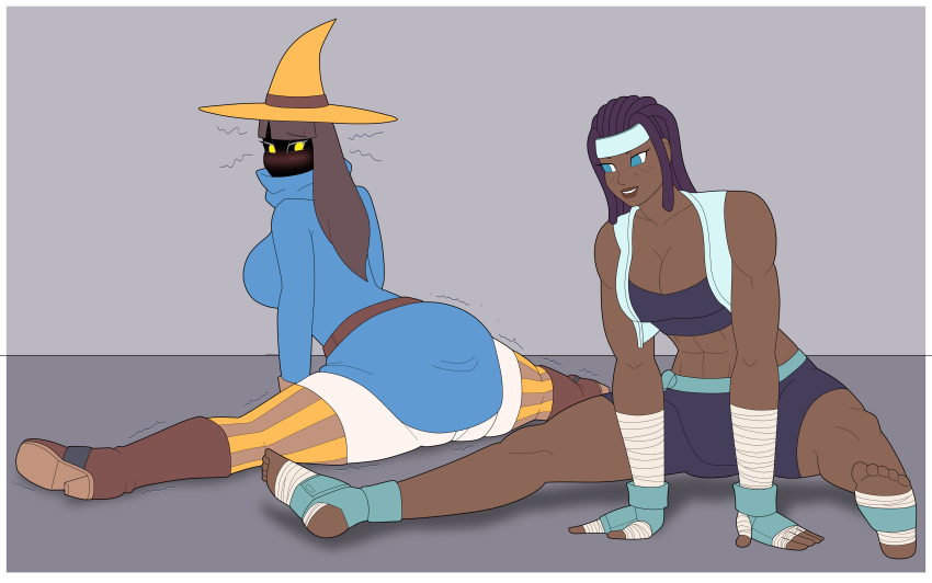 Rule 34 – 2girls abs athorment black mage (original character) cleavage dark-skinned female duo faceless female female female/female female focus female only light-skinned female looking back monk (original character) muscular female panties panty shot tagme thick thighs thigh highs thighhighs warriors of light (original character) wide hips yoga yoga pose | 6518058