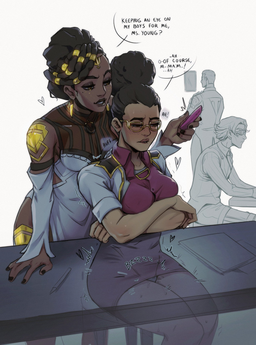 Rule 34 – 2boys 2girls arcane arms crossed biting lip black fingernails black hair blush blushing profusely breast squish breasts dark-skinned female dark hair dark skin darkmode proxy dialogue dreadlocks female glasses jayce talis league of legends legs together lips male mel medarda motion lines purple dress riot games sex toy shaking lines shivering simple background sky young sweat sweatdrop teasing text thick thighs trembling twitching vibrator vibrator controller viktor (league of legends) white background white dress white shirt x-ray | 6716211