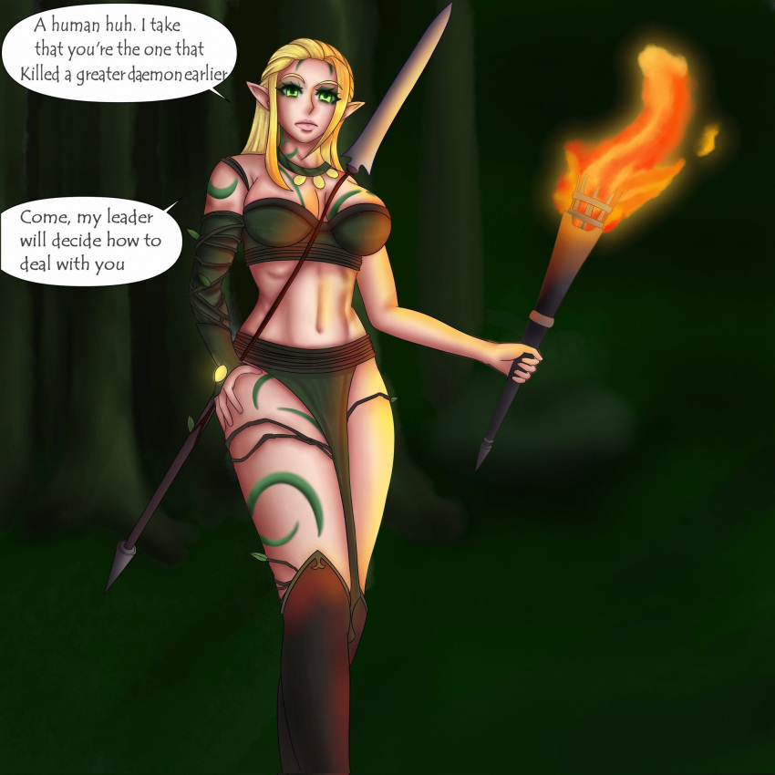 Rule 34 – 1girls blonde hair dialogue kao kacique light-skinned female revealing clothes skimpy solo wardancer warhammer (franchise) warhammer fantasy wood elf | 6663139
