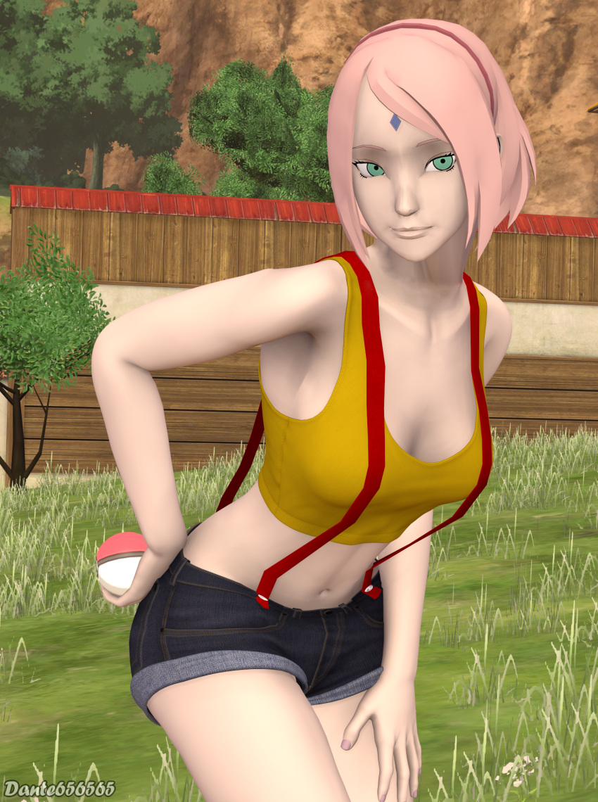 Rule 34 - 1girls 3d Boruto: Naruto Next Generations Clothing Cosplay  Dante656565 Female Female Only Green Eyes Kasumi (pokemon) Medium Hair  Naruto Naruto (series) Pink Hair Pokeball Pokemon Sakura Haruno Sexy Shirt