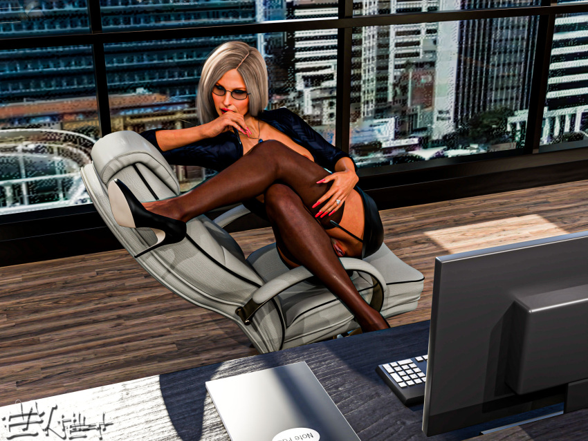 Rule 34 – 1girls 2022 3d black high heels blonde hair camera clothed clothing computer enetwhili2 female female only filming garter straps glasses high heels indoors lipstick mature mature female milf necklace no bra no panties nopan office office lady open shirt red lipstick slushe (website) solo solo female unprofessional behavior upskirt video call window | 6411974
