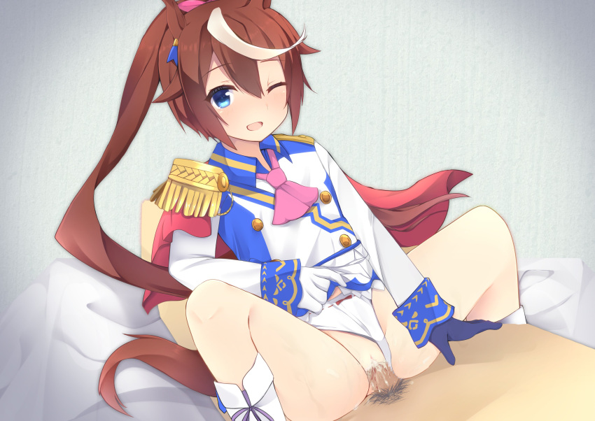 Rule 34 – 1boy 1girls absurdres animal ears ascot black gloves blue eyes blue skirt boots bow brown hair defloration epaulettes female flat chest full body gloves hair between eyes hairbow high ponytail highres horse ears horse girl horse tail light-skinned female light-skinned male light skin long hair looking at viewer multicolored hair non-web source panties penis pink ascot pink bow ponytail sex single epaulette skirt smile solo standing straight tail tokai teio (umamusume) two-tone hair umamusume underwear very long hair white footwear white gloves white panties | 6786184