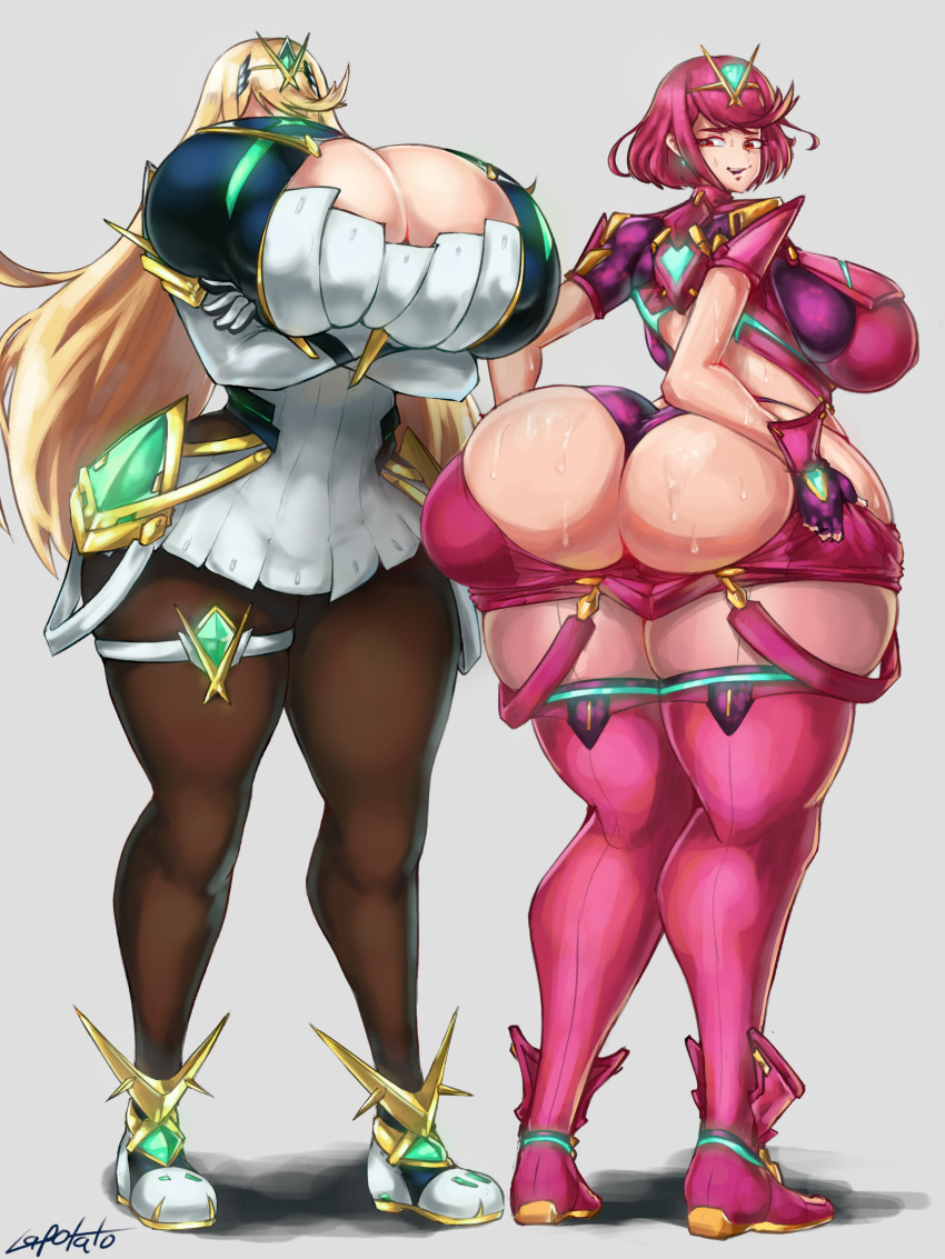 Rule 34 – 2022 2girls absurd res alternate ass size alternate breast size ass ass bigger than breasts ass expansion ass size difference ass vs breasts bangs blonde hair booty shorts bottom heavy breast expansion breast size difference breasts breasts bigger than ass butt size difference cleavage female female only growth hi res hips huge ass huge breasts lapotato8 leggings long hair mythra nintendo pyra red clothing red eyes red hair short shorts shorts simple background slim waist suspenders suspenders hanging sweat sweaty body swept bangs thick thighs thighhighs thighs tiara tights too small clothes top heavy torn clothes white clothing wide hips xenoblade (series) xenoblade chronicles 2 | 6219529
