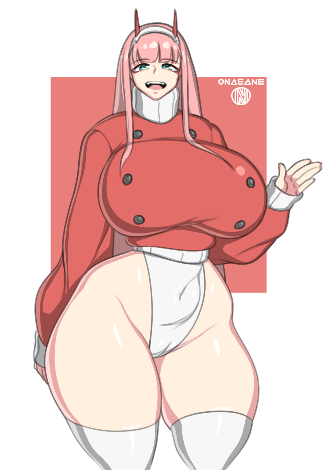 Rule 34 – cameltoe darling in the franxx huge breasts onaeane thick thighs thighhighs wide hips zero two (darling in the franxx) | 7008183