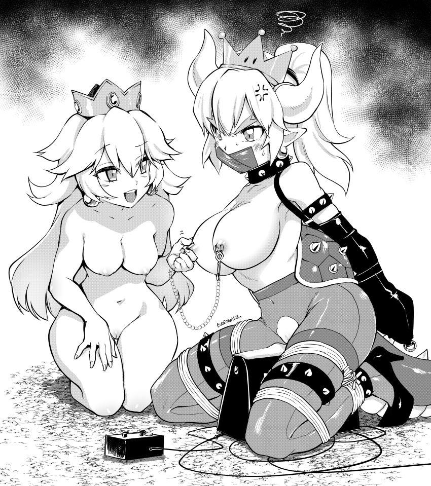 Rule 34 – 2girls angry face armlet arms tied behind back bondage bowsette breasts collar crown earrings eudetenis gag gagged greyscale high heels horns kneeling large breasts legs tied lizard tail long hair mario (series) midriff monochrome monoglove navel new super mario bros. u deluxe nintendo nipple clamps nipples nude nude female pantyhose ponytail princess peach rope rope bondage slave spiked armlet spiked collar super crown super mario bros. sybian tail tape tape gag torn clothes torn pantyhose turtle shell vibrator vibrator controller yuri | 7047794