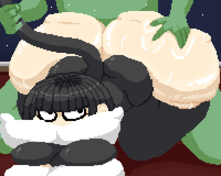 Rule 34 – animated animated gif clapping cheeks female green skin huge ass male monkey monkey girl pillow pillow grab sex spinneborg sweat sweaty tail grab yoyo (spinneborg) | 7038498