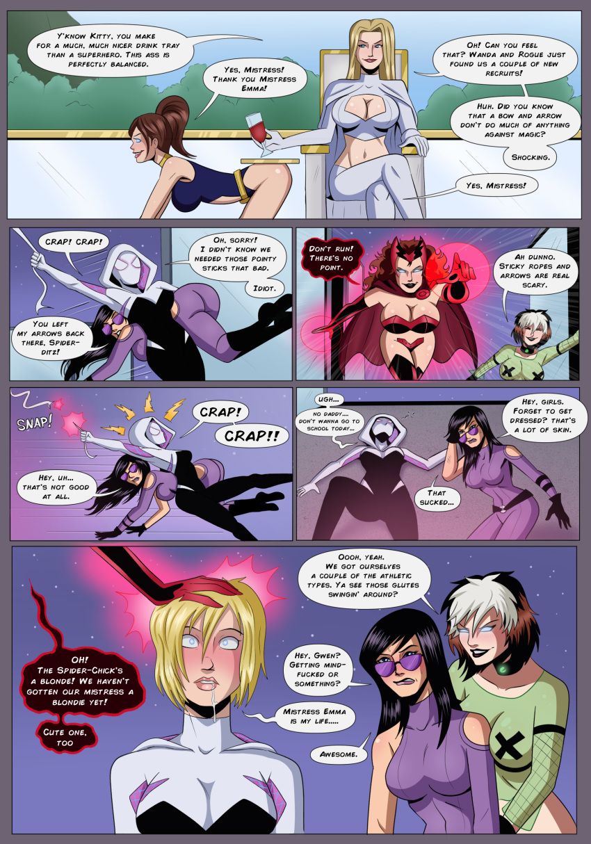 Rule 34 – anna marie blonde hair blue eyes brown eyes brown hair comic comic page emma frost female female only gwen stacy huge breasts kate bishop kitty pryde marvel marvel comics polmanning rogue (x-men) scarlet witch shadowcat spider-gwen wanda maximoff white queen x-men | 6956589