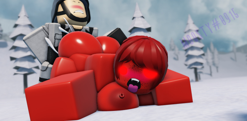 Rule 34 – 1boy 1girls 3d 3d background big breasts blood on face blush breasts closed eyes clothing cum cum in pussy cum inside day doggy style fangs female female focus fully clothed gritting teeth helmet human interspecies long sleeves male monster monster girl moosty morning open mouth outdoors outside red body red hair red skin roblox robloxian scp: the red lake scp foundation scp guard security self upload sitting sky snow straight thick thighs tongue out walker (scp: the red lake) watermark winter | 7045795
