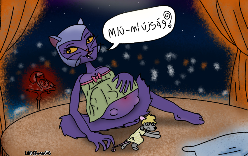 Rule 34 – 1girls cat city cat ears cat girl cat humanoid cat tail catgirl cult cult classic cult film feline female female focus furry furry bait hungarian text hungary macskafogo obscure purple fur speech bubble text vore vore comic vore warning yellow eyes | 5641652