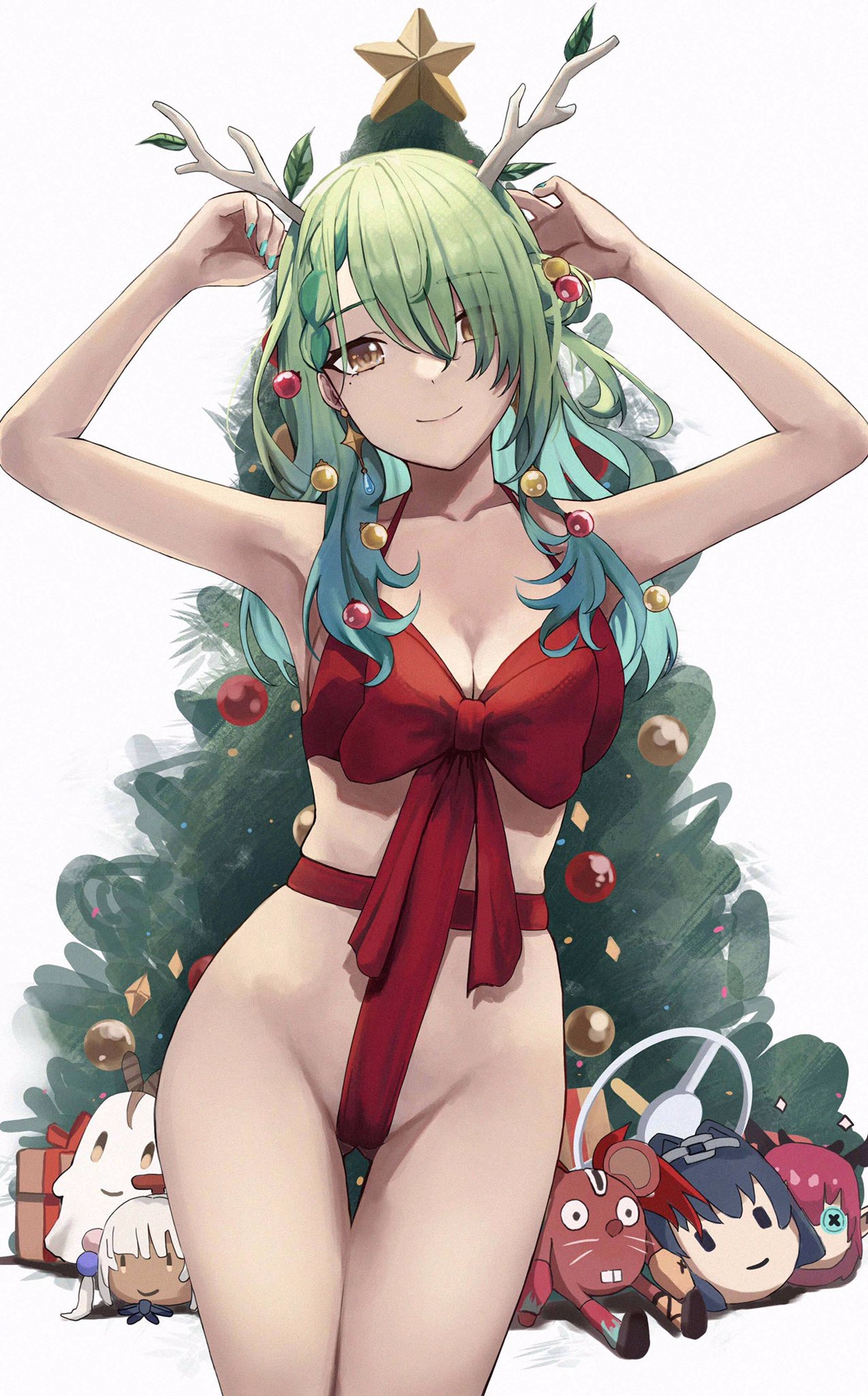 Rule 34 – beauty mark bow bow bikini ceres fauna christmas christmas tree earrings green hair hair over one eye hakos baelz hololive hololive english hololive english -council- horns irys looking at viewer mostly nude nail polish nanashi mumei ornament ouro kronii pov simple background single braid tsukumo sana virtual youtuber white background wrapping paper wrappings yellow eyes | 7192901