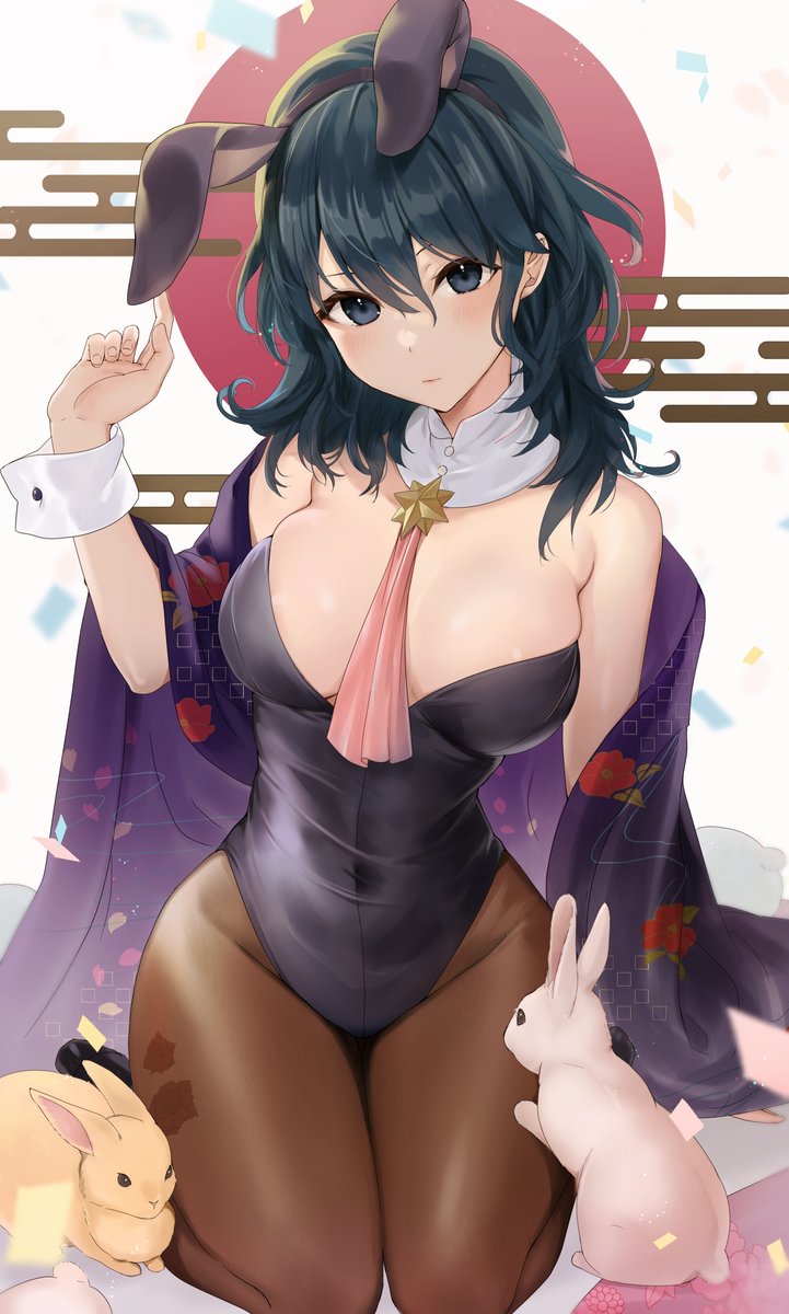 Rule 34 – 1girls animal ears ascot bangs bare shoulders blue eyes blue hair breasts bunny ears bunny girl bunnysuit byleth (fire emblem) byleth (fire emblem) (female) chinese zodiac cloak detached collar female female female only fire emblem fire emblem: three houses hair between eyes happy new year haru (nakajou-28) highres large breasts navel new year nintendo pantyhose patterned background playboy bunny purple cloak rabbit rabbit ears red ascot see-through see-through legwear skindentation solo sun teal hair thighs white background wrist cuffs year of the rabbit | 7214938