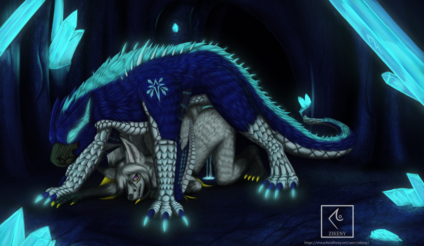 Rule 34 – animal humanoid anthro anthro on feral ass ass up blue body bodily fluids canid canid humanoid canine canine humanoid capcom cave crystal cum cum inside doggy style dragon duo female feral flying wyvern fox fox humanoid from behind position fur genital fluids glowing hi res humanoid magic male male/female mammal mammal humanoid monster monster hunter multicolored body multicolored fur nargacuga rough sex scales sex size difference size play smile video games zikeny zoophilia | 7145697