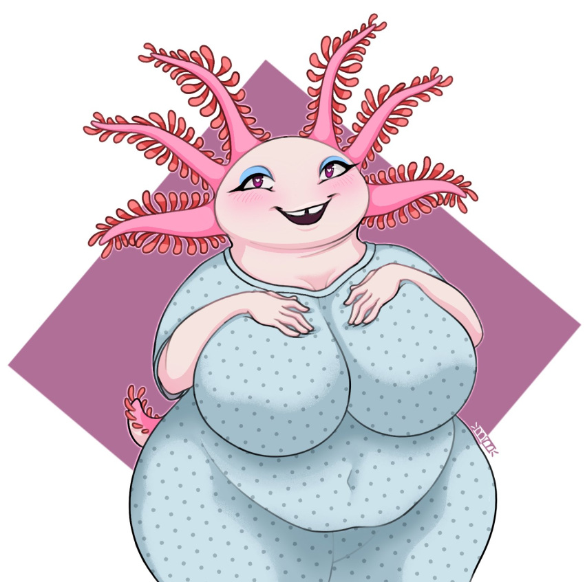 Rule 34 – axolotl big belly big breasts overweight overweight female patient gown tail tammy giles (tvc) the vermander curse wide hips zed technician games | 6987964