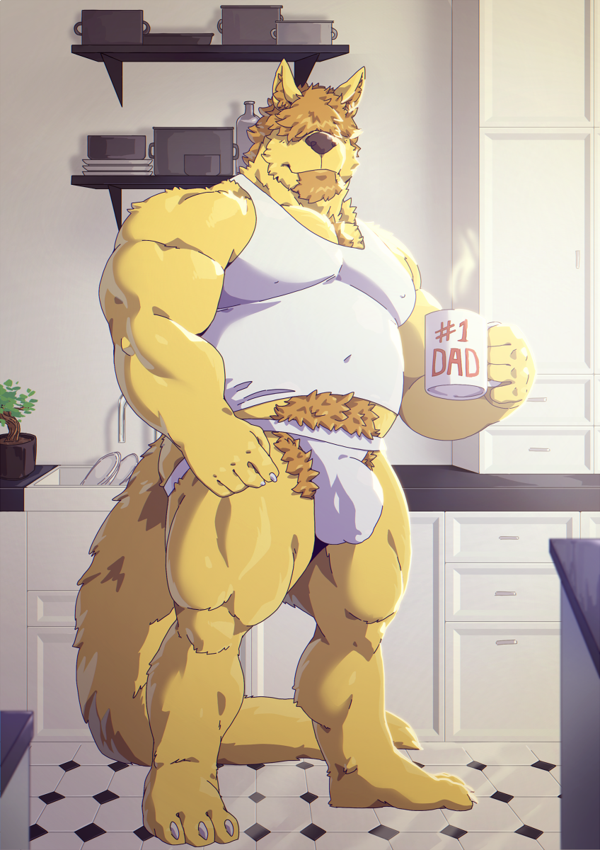 Rule 34 – 1boy 2018 anthro belly biceps bonsai bulge cabinet canid canine canis clothing coffee mug domestic dog facial hair floor goatee hair hair over eyes hi res holding mug holding object jockstrap kitchen kitchen counter kitchen utensils looking at viewer male male only mammal manly mature male mug musclegut muscular muscular arms muscular legs muscular thighs navel outline nipple outline pecs plant pubes shirt slightly chubby solo standing steam tank top taoren tile tile floor tools topwear triceps underwear vic (delirost) white clothing white jockstrap white shirt white tank top white topwear white underwear | 7074073
