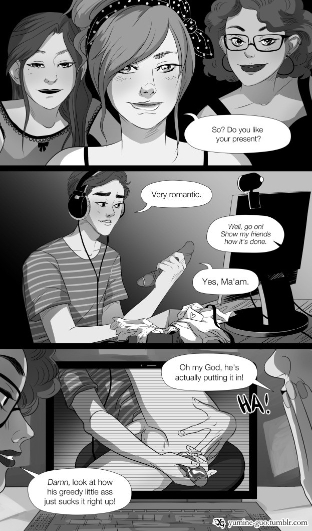 Rule 34 – 1boy black and white clothed female nude male dildo in ass english text female pervert female pov femboy femdom humiliation masturbation multiple girls prostate prostate stimulation sex toy in ass sissy submissive male testicles voyeur watching yumine guo | 7129599