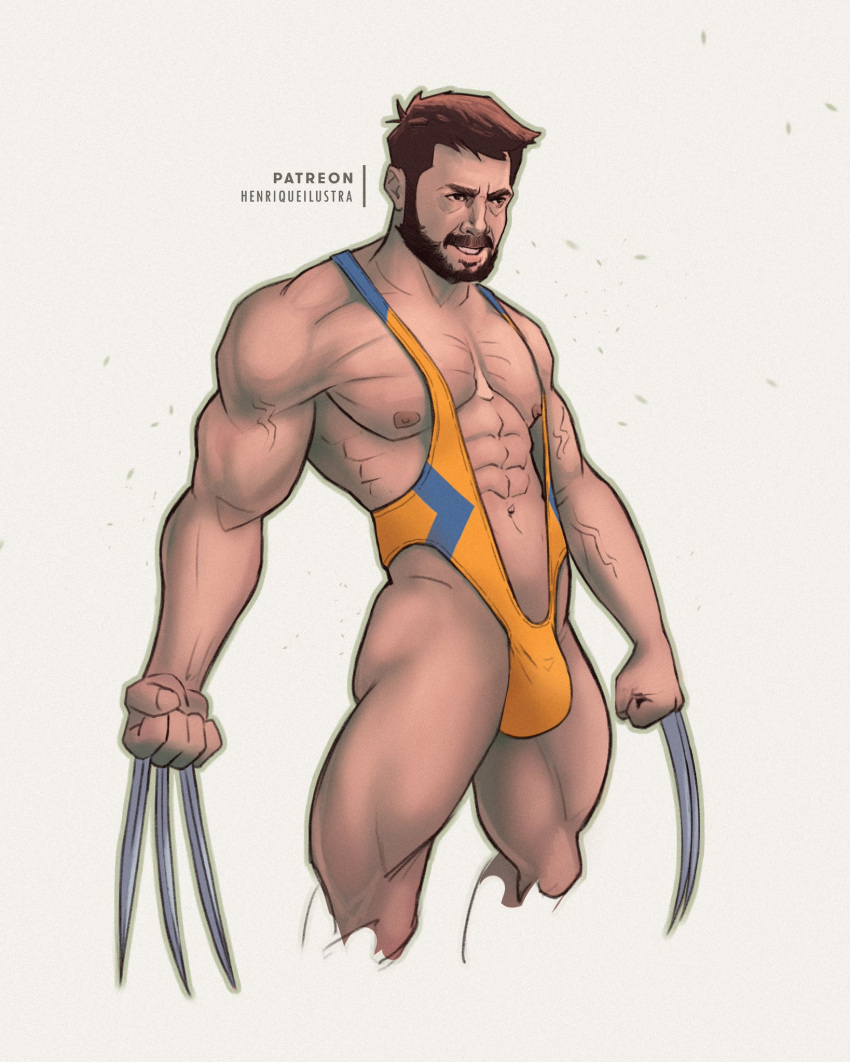 Rule 34 – bulge claws henriqueilustra james howlett male male only marvel mavrel muscles muscular muscular male posing singlet straight hair wolverine (x-men) x-men | 7103771