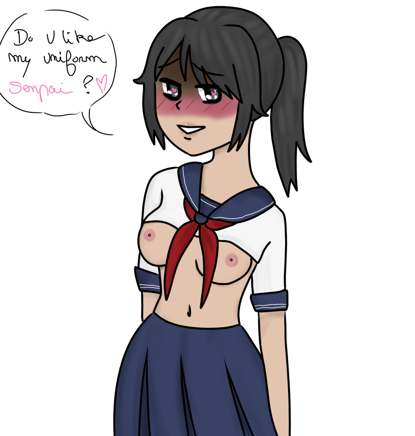 Rule 34 – ayano aishi breasts girl uniform yandere yandere-chan yandere simulator | 7284425