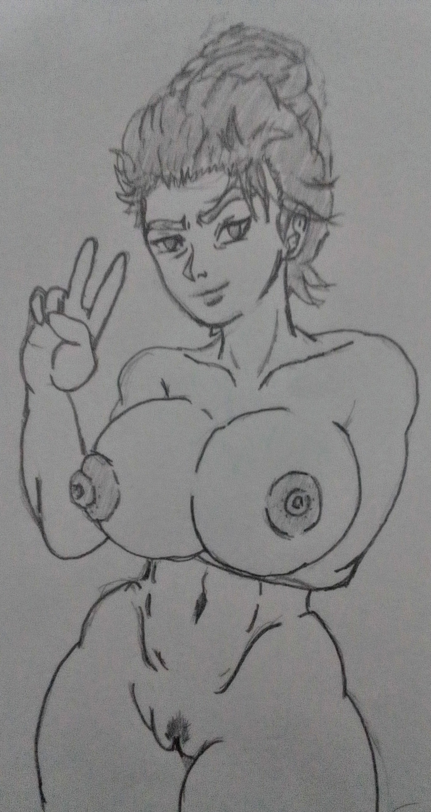 Rule 34 – funnyjunk hair tied back hand drawn internet personality naked pencil (artwork) pubic hair v sign winglessfalcon (character) | 7226745