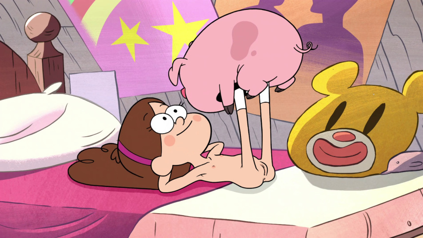 Rule 34 – bed blush blush stickers brown hair casual nudity disney domestic pig duo female furniture genitals gravity falls hair hi res human mabel pines male male/female mammal nude on bed poster pussy smile suid suina sus (pig) waddles (gravity falls) young | 7269457