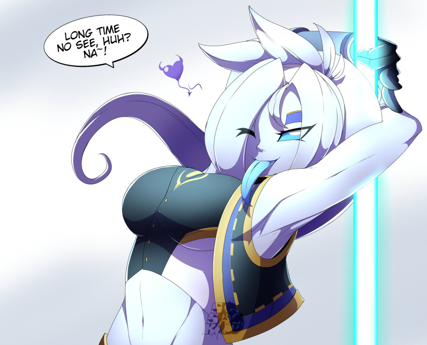 Rule 34 – abs athletic female belly button blue eyes dialogue dragon ball dragon ball z jujubi navel oc original character pole dancing seductive seductive smile shadowscarknight stupidsexyknite tongue out tuffle | 7304986