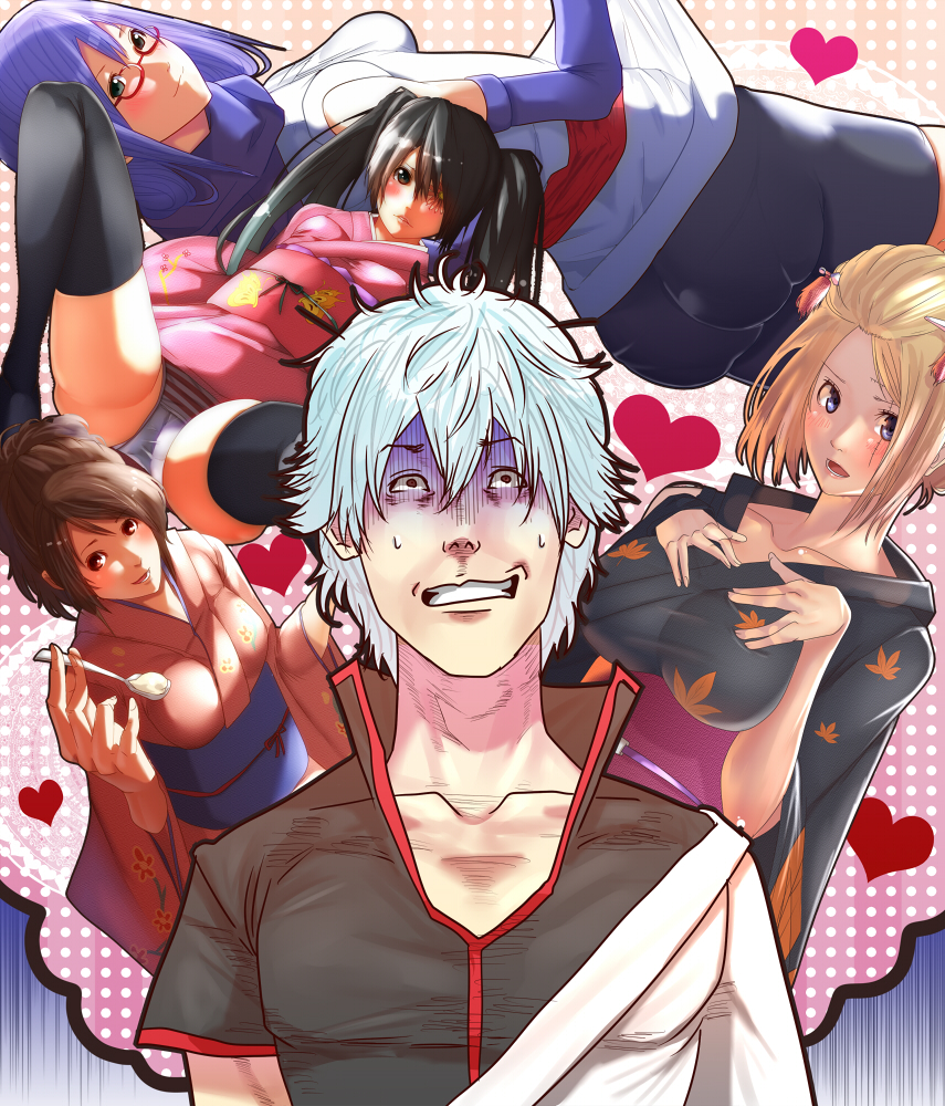 Rule 34 – 1boy 4girls ass bad anatomy big ass big breasts bike shorts black hair black legwear black thighhighs blonde hair blush bubble butt bunmaru detached sleeves eye patch facial scar female fully clothed gintama gintoki sakata glasses hair ornament japanese clothes kimono kunoichi long hair looking at viewer looking away looking back multiple girls nervous ninja obi official alternate costume panties purple eyes purple hair red-framed glasses sarutobi ayame scarf shaded face shimura tae short kimono sideboob small breasts smile spread legs striped panties sweat thighhighs thought bubble tied hair tight clothing tsukuyo twintails upskirt yagyuu kyuubei | 7399607