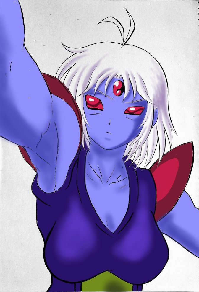 Rule 34 – 1girls ahoge alien alien girl android android girl armor big breasts blue armor blue skin clothed digital media (artwork) dragon ball af fanfic art gem oc original character own pgv piruu (yamidanight) red eyes red gem red shoulder pad short hair shoulder pads traditional media (artwork) tuffle white hair yamidanight | 7450102