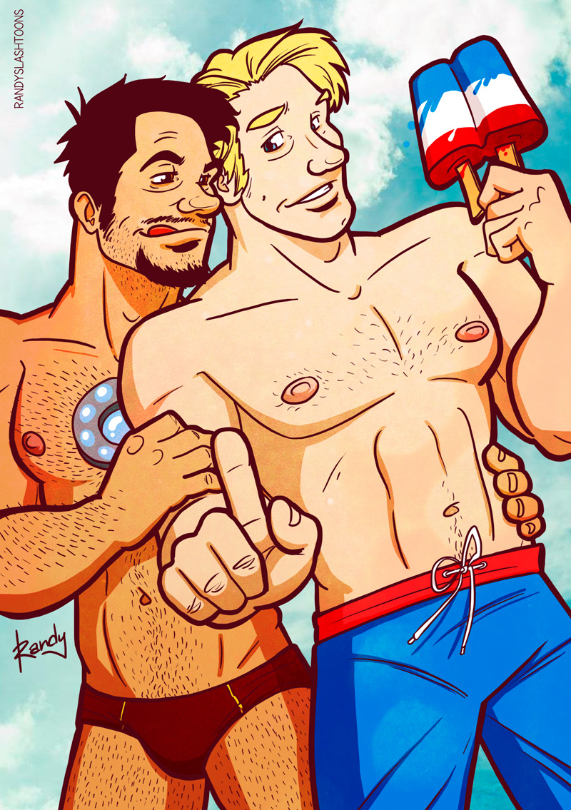 Rule 34 – avengers bara beard stubble body hair captain america chris evans dadbod dilf facial hair gay goatee hairy arms hairy chest hairy legs hairy male hairy stomach holding partner human iron man licking lips looking at partner male male/male male nipples male only manly marvel marvel cinematic universe mature male muscular males mustache panties popsicle randyslashtoons robert downey jr. steve rogers swimming trunks tony stark unshaven face | 6519356