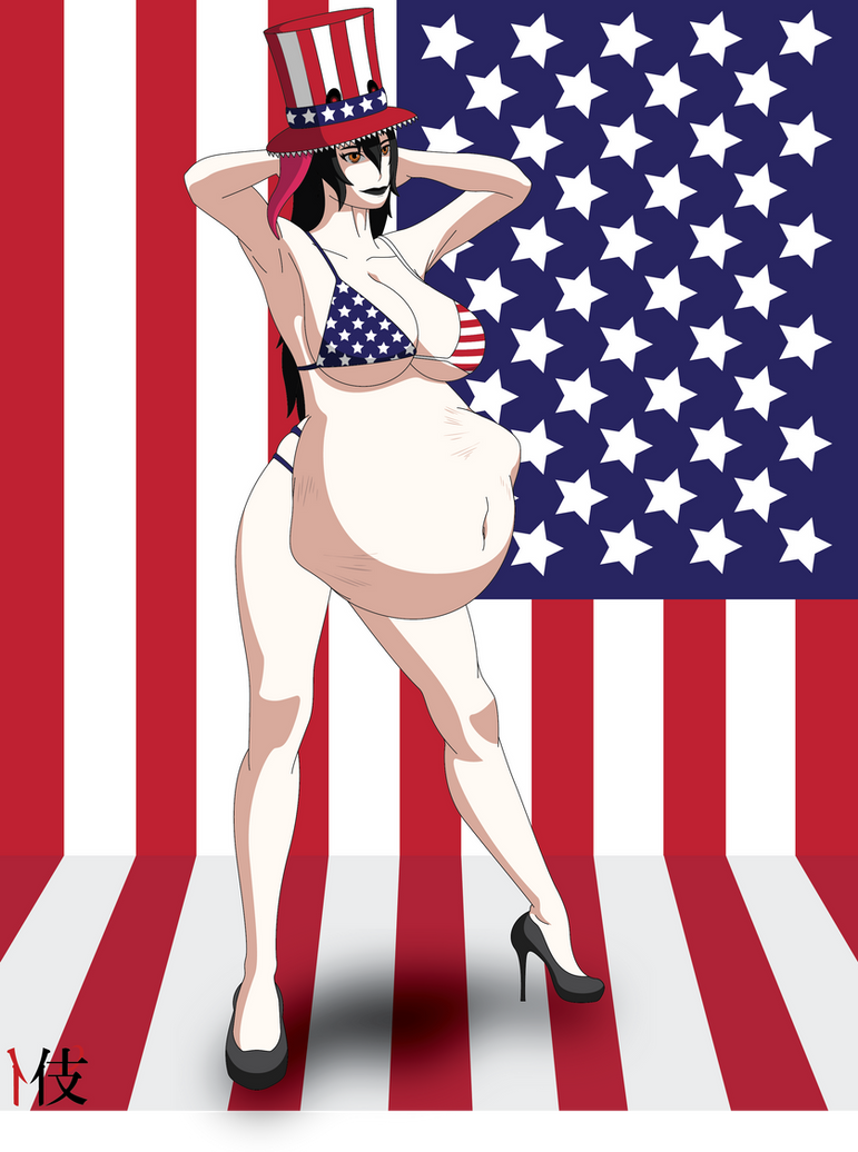 Rule 34 – 4th of july american flag big belly bikini black hair black lipstick high heels mimic hat orange eyes shibekutaato (artist) soft vore struggling prey unknown prey voka vorewitch vore witch | 6329524