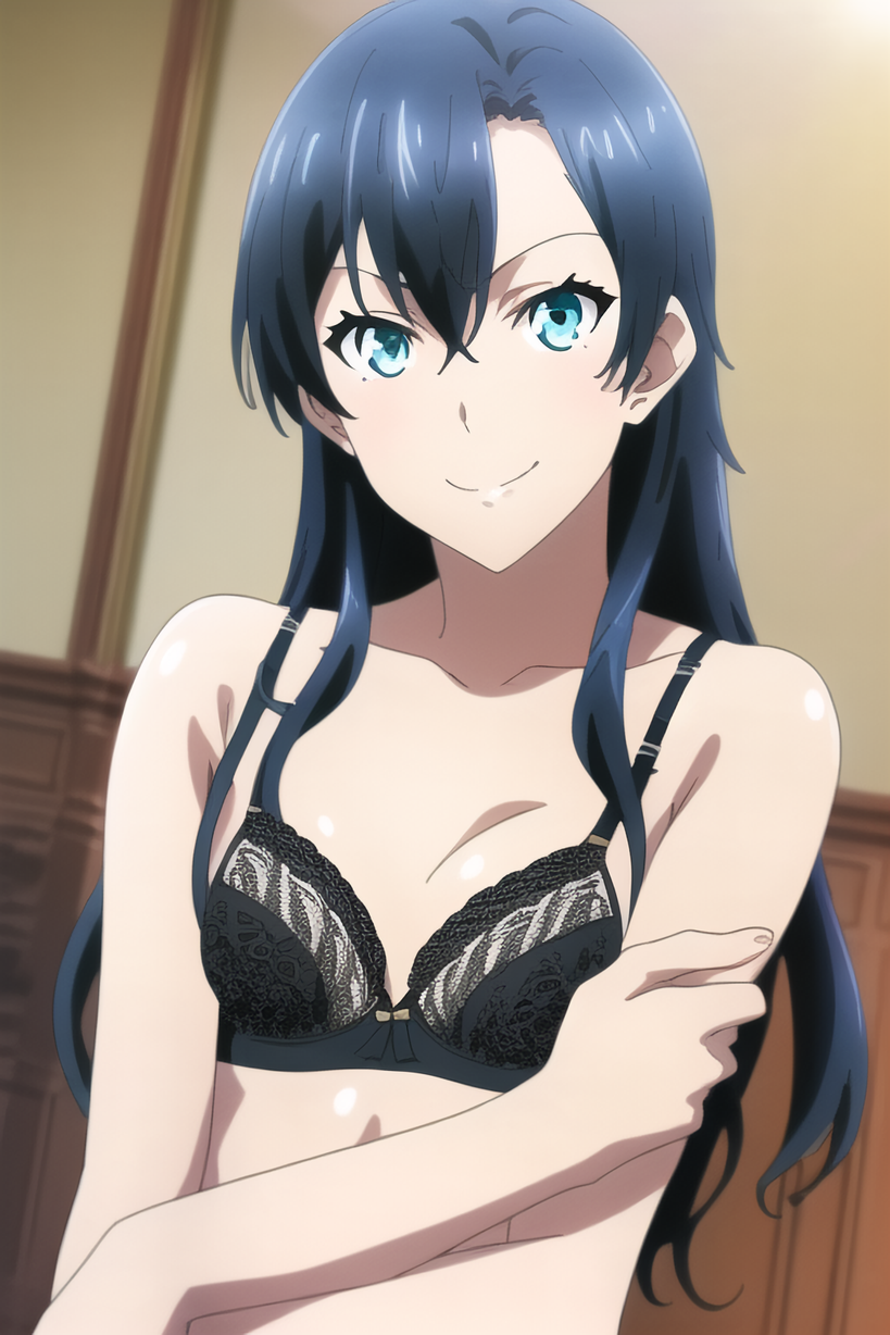 Rule 34 – 1girls ai generated alluring black hair blue eyes bra cleavage female my teen romantic comedy snafu yukinoshita yukino | 7428313