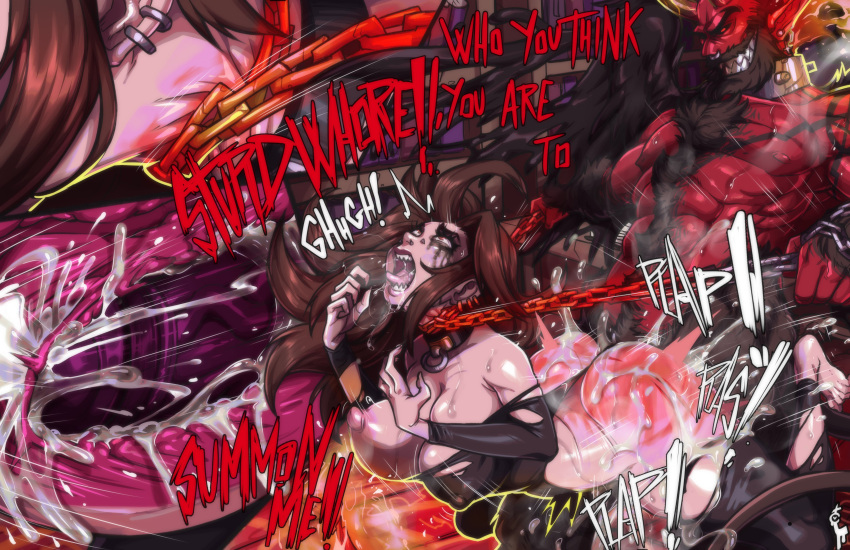 Rule 34 – 1boy 1girls abs absurd res areolae ass beard big breasts black sclera brown hair chains collar cum cum in pussy cum inside cum on ass cum overflow demon dialogue english text excessive cum female from behind from behind position internal internal view light-skinned female light skin long hair male muscles muscular muscular male nipples open mouth original original character penetration penis pointy ears red ass red eyes red skin rough sex ruined makeup sharp teeth smiling spank marks spanked butt steam strangling teeth showing thick thighs tongue out tox (twistingtoxic) turtlechan uterus vaginal penetration | 7510841