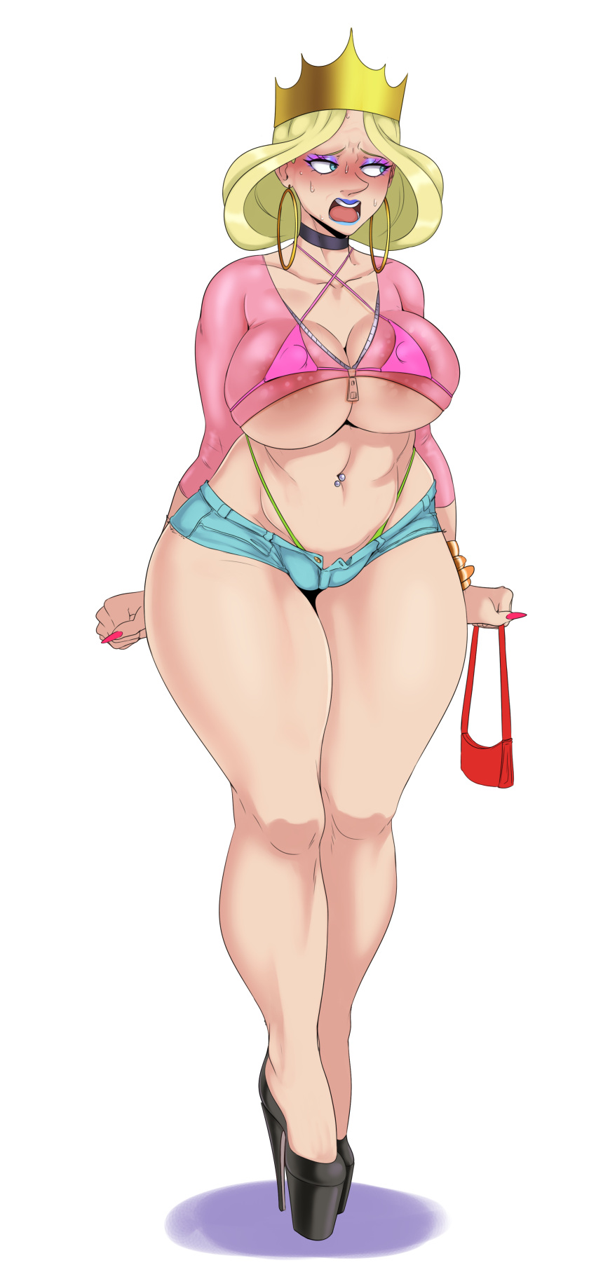 Rule 34 – 1girls absurd res big breasts bimbo blonde hair blue eyes breasts bursting breasts busty choker cleavage crown denim denim shorts earrings eyeshadow female female focus female only heels high heels high resolution hoop earrings huge breasts jean shorts jorts lipstick makeup minishorts mouth open ousama ranking platform heels prostitute prostitution purse queen hilling royal slut royalty shorts slutty outfit solo standing straining clothing sunnysundown thick thighs thong voluptuous whale tail wide hips | 6134397