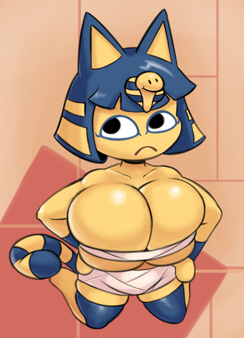 Rule 34 – animal crossing ankha breasts egyptian feline female fur huge breasts nintendo pamvllo video games wrappings | 7236207
