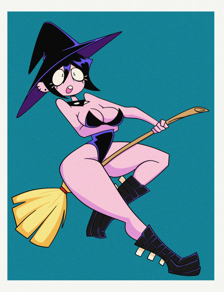 Rule 34 – black hair choker dumbp13 goth halloween platform boots skimpy clothes valbun valbun (oc) witch | 7000900