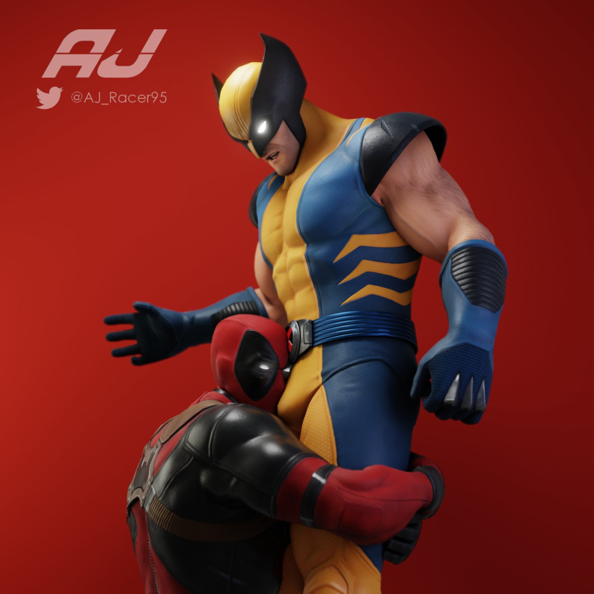 Rule 34 – 2boys aj racer95 bulge deadpool gay hug hugging male/male male only marvel wolverine (x-men) | 7372654