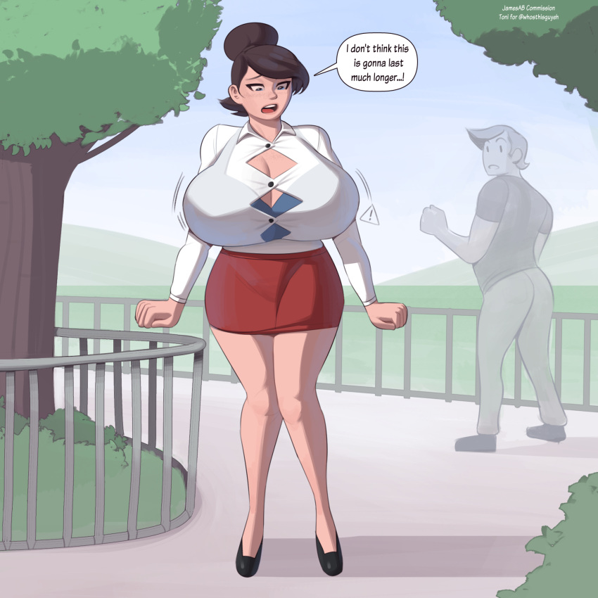 Rule 34 – 1girls barely contained big breasts black shoes blue bra breast expansion breasts bigger than head bursting breasts bursting clothes concerned enormous breasts gigantic breasts high heels huge breasts inconvenient breasts jamesab massive breasts office clothing office lady park pencil skirt red skirt see-through clothing see-through top see through short hair straining buttons straining clothing tagme text thick thighs toni (whosthisguy) top heavy undersized clothes worried worried expression worried face worried look | 6578397