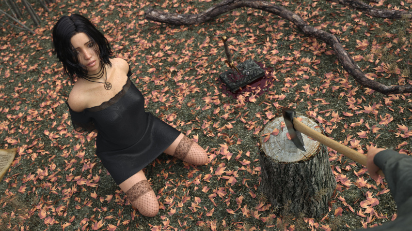 Rule 34 – 3d axe bare shoulders black dress black hair blood bondage breasts chopping block clothed clothed breasts covered breasts decapitation evil dead evil dead 2 execution femsub fishnet legwear fishnet stockings grimoire handcuffs hazel eyes imminent death imminent decapitation kneeling knife lcfrvsjss looking at viewer looking up necklace necronomicon ryona short dress short hair submissive female thighhighs thighs tree branch tree stump witch | 5162898