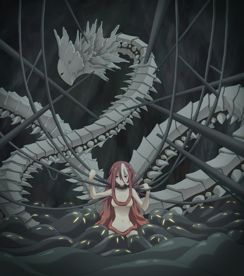 Rule 34 – 1girls 1monster belaf collar completely nude convenient censoring detailed background eye bags female female focus hair between eyes hair censor hi res long hair looking at viewer made in abyss medium breasts messy hair monster narehate nude nude female red eyes red hair restrained spiked collar two tone hair very long hair vueko | 7419407