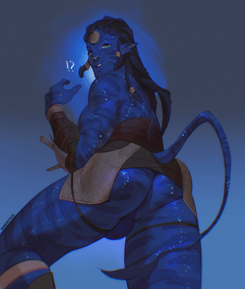 Rule 34 – !? 1boy alien ass ass focus avatar balls in panties big ass big butt black hair blue skin bulge dieonysuz femboy green eyes half-dressed half naked long hair looking at viewer male male only men muscle muscles muscular arms muscular male na’vi penis penis bulge penis in underwear shocked tail thong tonowari | 7397317