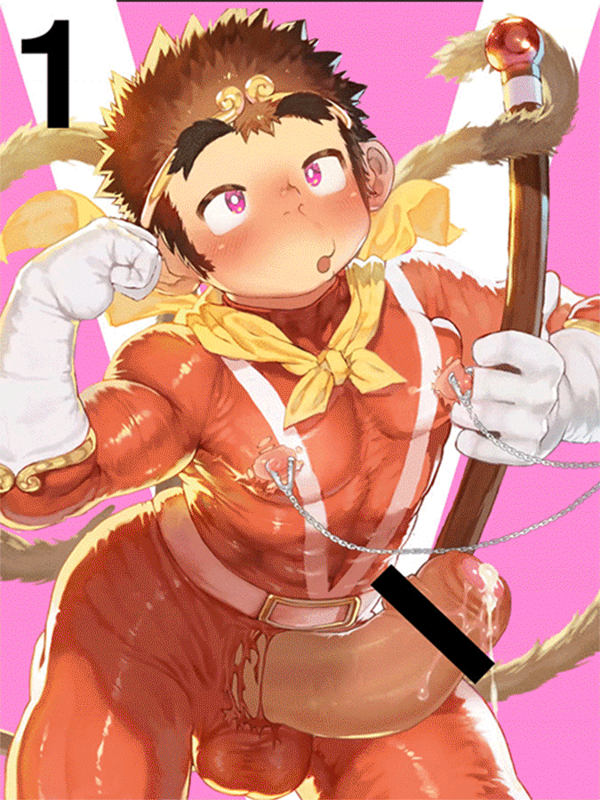 Rule 34 – 1boy animated blush bodysuit circlet cum ejaculation gay heart heart-shaped pupils large penis male focus nipple piercing penis piercing shiba yuuji symbol-shaped pupils tail uncut unusual pupils yaoi zentai | 2904459