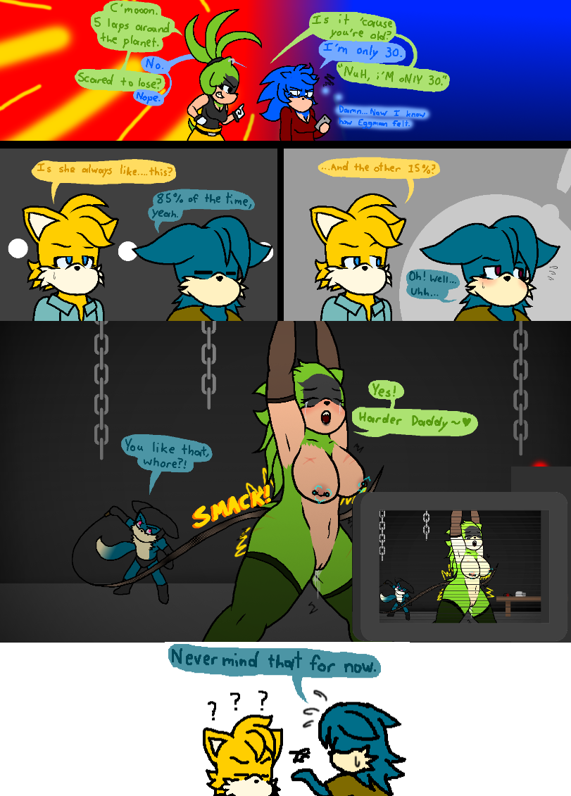 Rule 34 – afrosoricid anthro arms above head bdsm outfit bdsm room blue body blue fur bluewavecon blush bodily fluids bondage bound breasts camera canid canine chains clothed clothing comic daddy kink digital media (artwork) dripping pussy drooling ear piercing electricity electrostimulation english text eulipotyphlan female female masochism femsub fennec fox funny fur genital fluids genitals gloves green body green fur hair hands above head handwear hedgehog humor idw publishing kitsunami the fennec latex gloves latex stockings legwear male male/female maledom mammal masochism masochist mature female navel nipple piercing nipples nude open mouth orgasm piercing pussy pussy juice leaking pussy juice on leg pussy juice trail recording rule 63 saliva sega sharp teeth small dom big sub sonic (series) sonic the hedgehog sonic the hedgehog (comics) sonic the hedgehog (idw) sonic the hedgehog (series) surge the tenrec tails tears tears of pleasure teeth tenrec text thigh highs video games whip whip marks whipping willing sub | 5764772