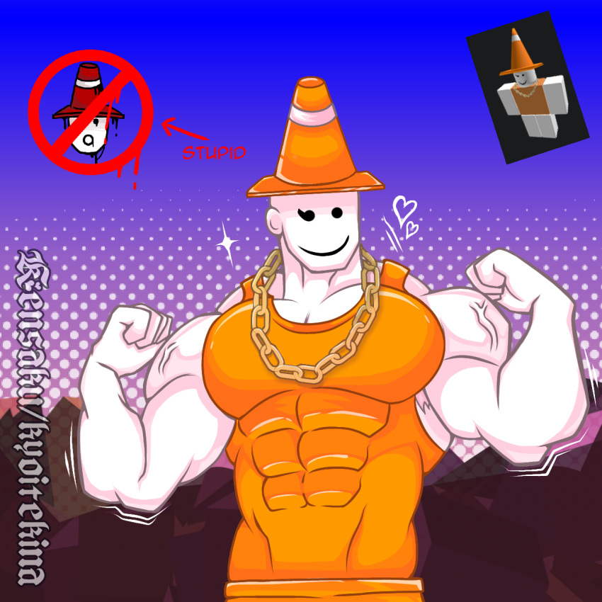 Rule 34 – 1boy abs armpit hair armpit hair peek armpits bald bara cone hat flexing juke’s towers of hell kendrick nsfw lol male male only muscles original character request roblox roblox avatar robloxian slander smile tanktop traffic cone white skin | 7527860
