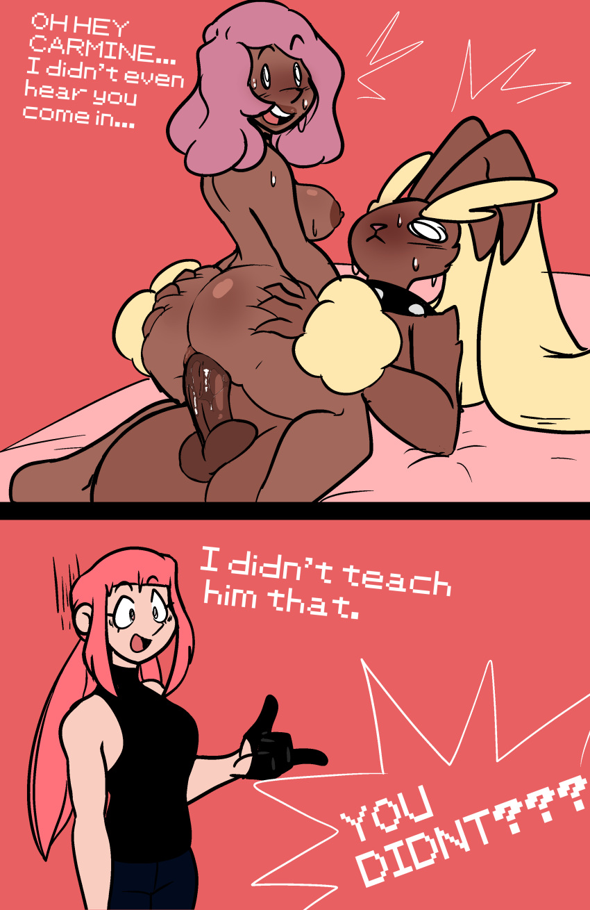 Rule 34 – absurd res anal anal sex anthro anthro penetrating anthro penetrating human ass balls big butt big penis breasts butt squish caught choker collar cowgirl position dialogue english text female from front position generation 4 pokemon genitals group gynomorph gynomorph penetrated hand on butt hi res human human on anthro human penetrated intersex intersex/male intersex penetrated interspecies jewelry looking back looking back at another lopunny male male penetrating mammal necklace nintendo nude on bottom on top penetration penis pinkie peaches pokemon pokemon (species) pokephilia sex squish susaroo text trans (lore) trans woman (lore) trio | 7572216